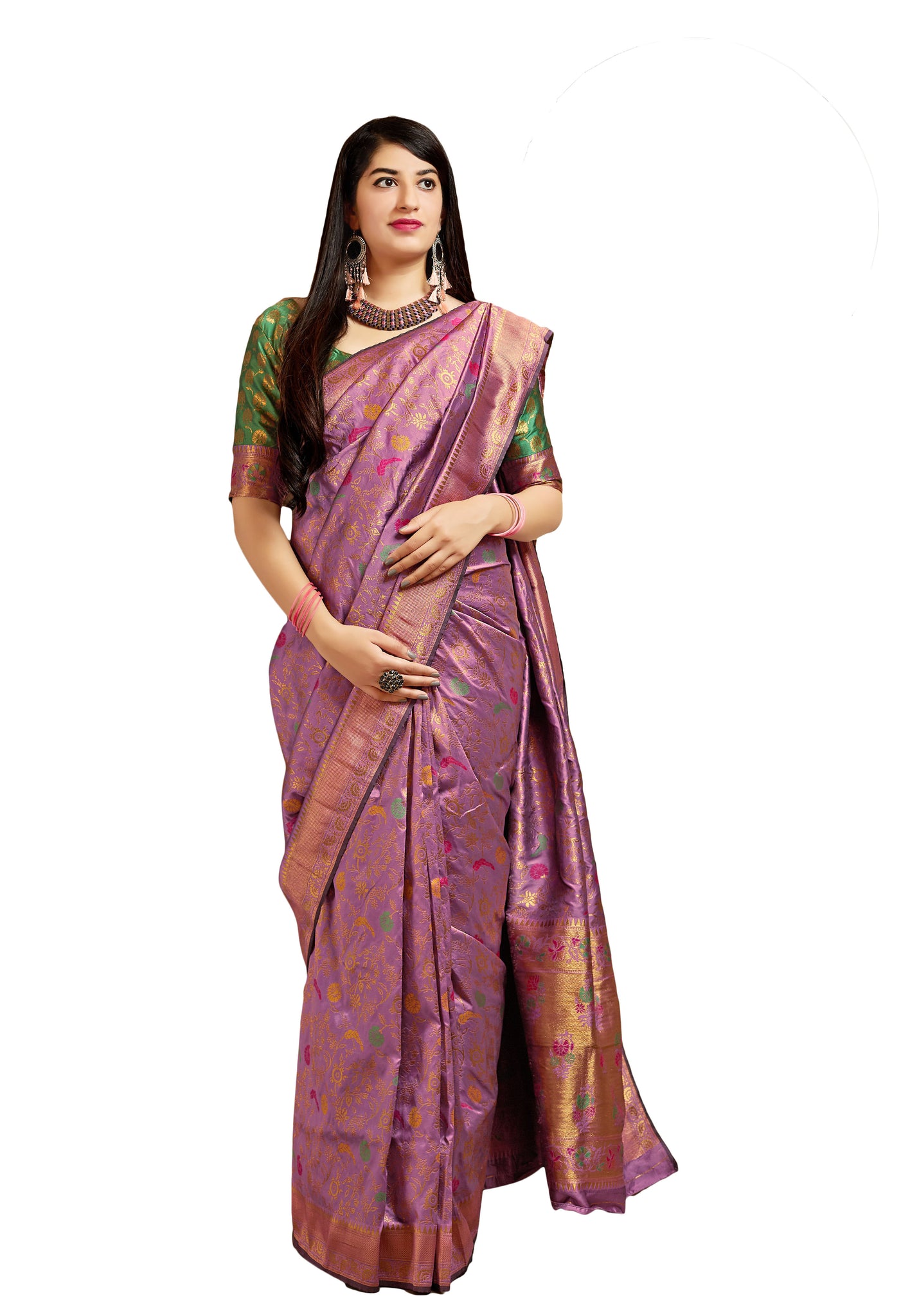 Wear Affair Women's Maheesha Silk Saree With Designer Blouse