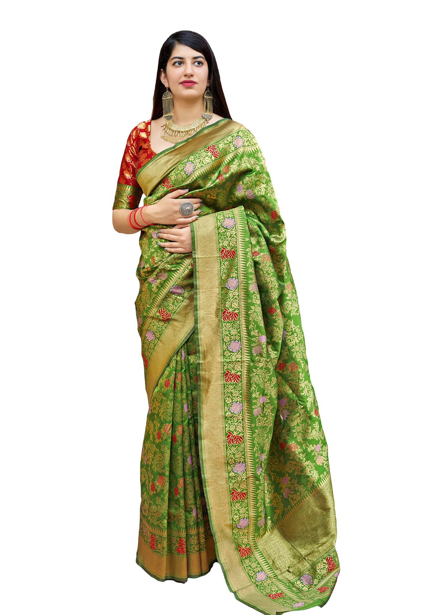 Wear Affair Women's Maheesha Silk Saree With Designer Blouse