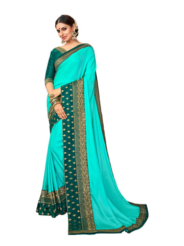 Wear Affair Women's Traditional Silk Saree With Designer Blouse