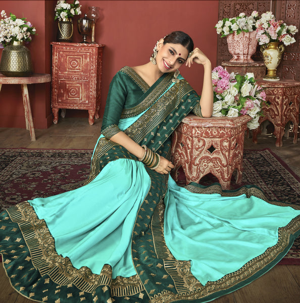 Wear Affair Women's Traditional Silk Saree With Designer Blouse