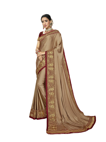 Wear Affair Women's Traditional Silk Saree With Designer Blouse