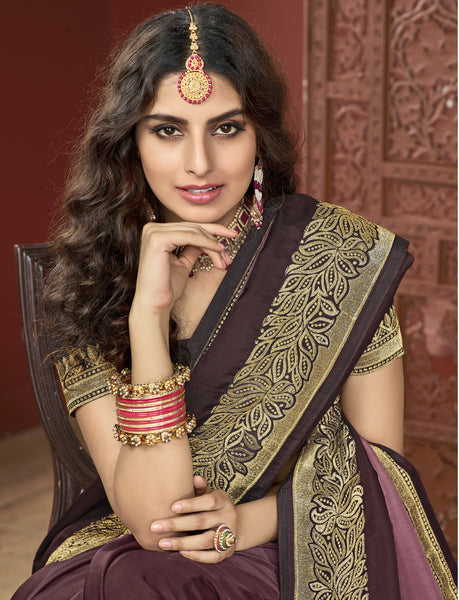 Wear Affair Women's Traditional Silk Saree With Designer Blouse