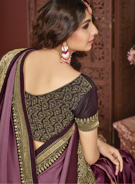 Wear Affair Women's Traditional Silk Saree With Designer Blouse