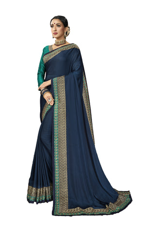 Wear Affair Women's Traditional Silk Saree With Designer Blouse