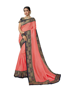 Wear Affair Women's Traditional Silk Saree With Designer Blouse