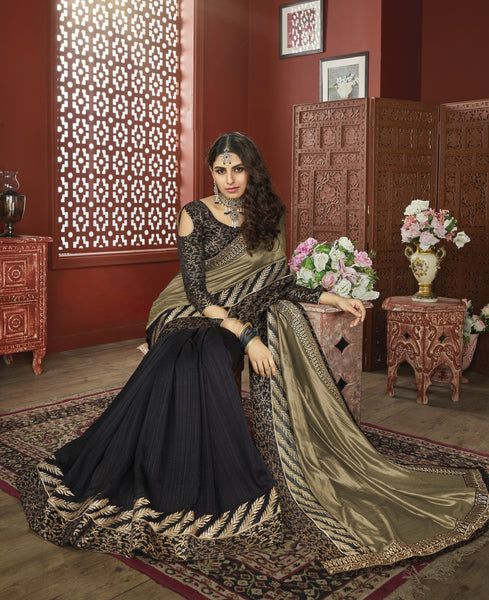 Wear Affair Women's Traditional Silk Saree With Designer Blouse