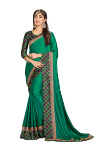 Wear Affair Women's Traditional Silk Saree With Designer Blouse