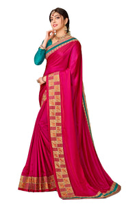 Wear Affair Women's Traditional Silk Saree With Designer Blouse