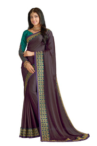 Wear Affair Women's Traditional Silk Saree With Designer Blouse