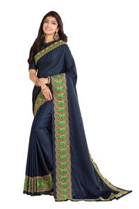 Wear Affair Women's Traditional Silk Saree With Designer Blouse