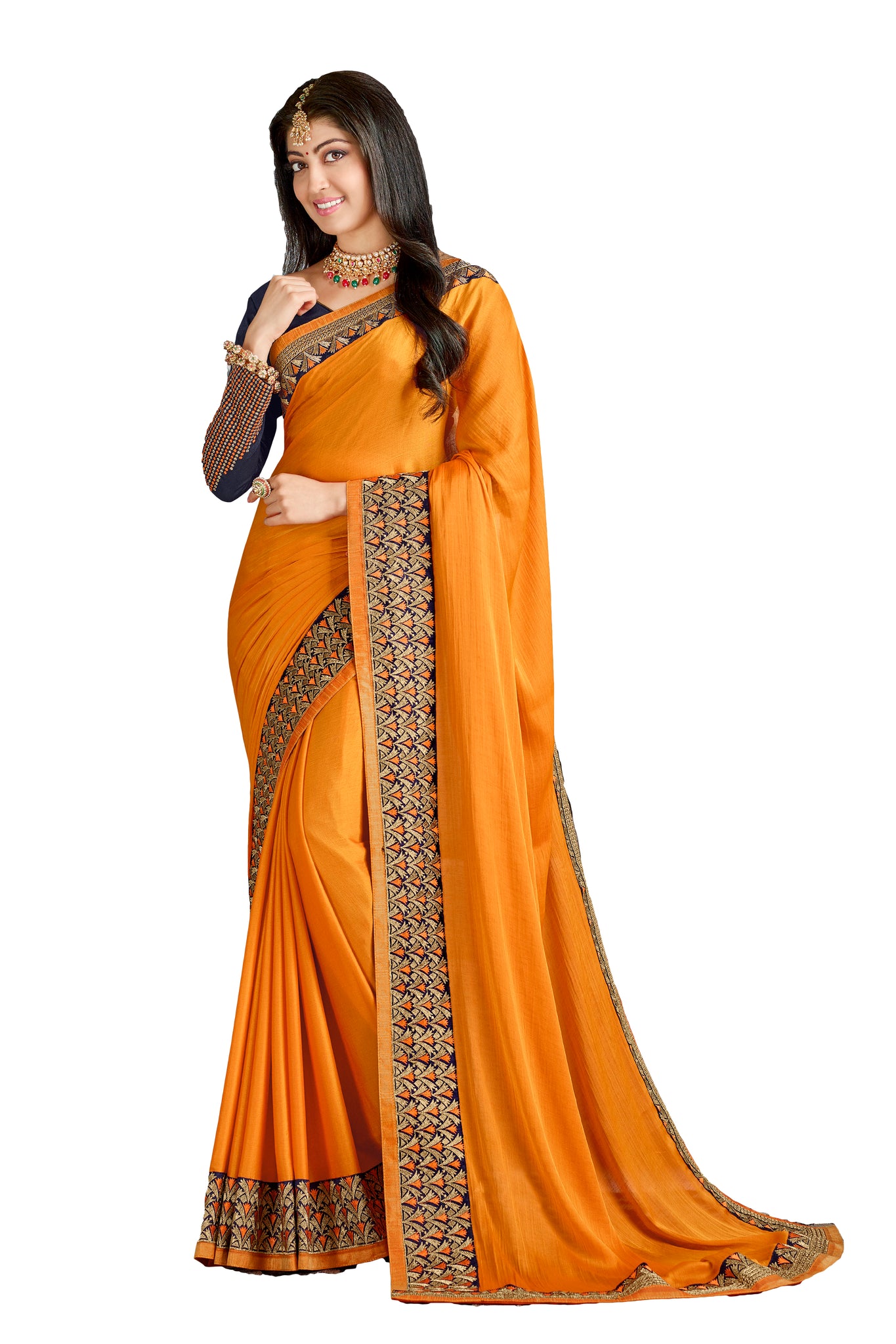 Wear Affair Women's Traditional Silk Saree With Designer Blouse