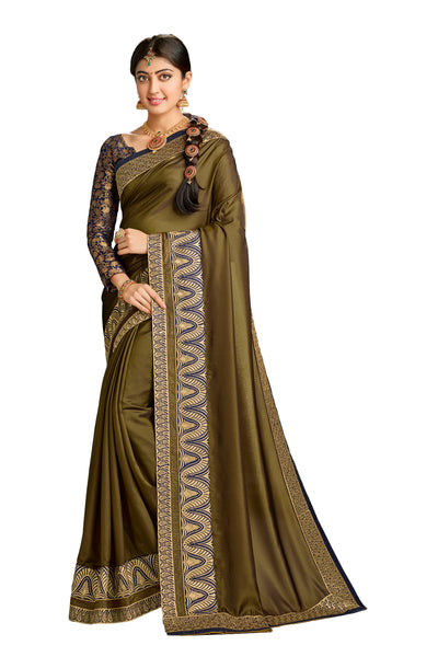 Wear Affair Women's Traditional Silk Saree With Designer Blouse