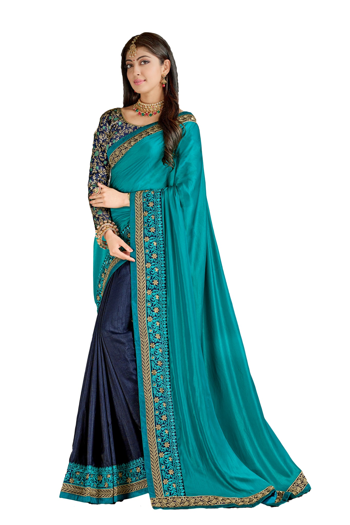 Wear Affair Women's Traditional Silk Saree With Designer Blouse