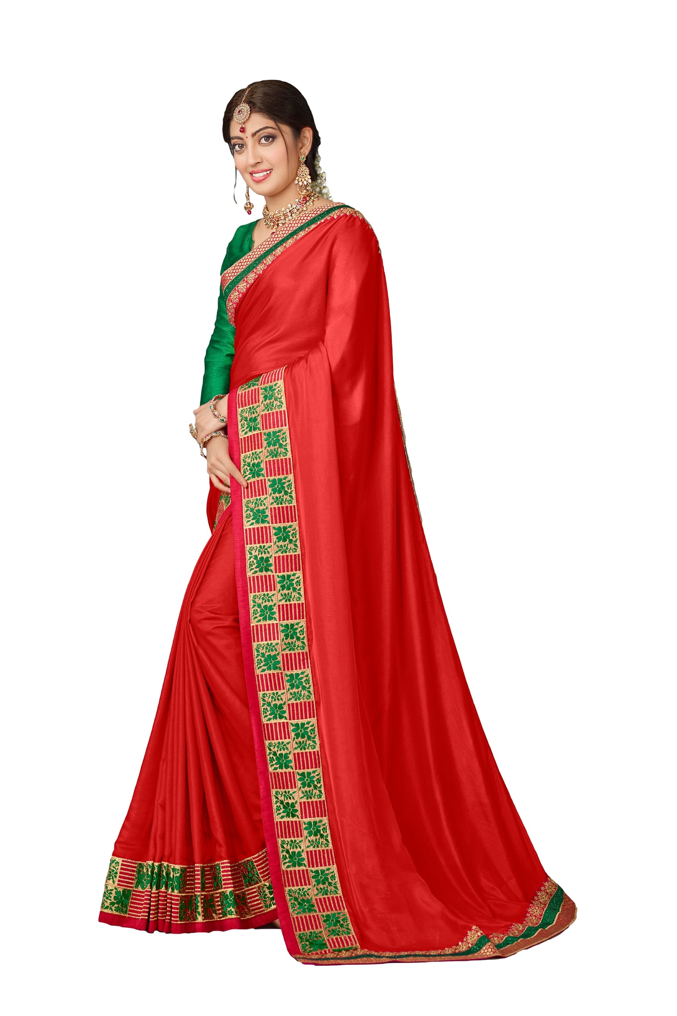 Wear Affair Women's Traditional Silk Saree With Designer Blouse